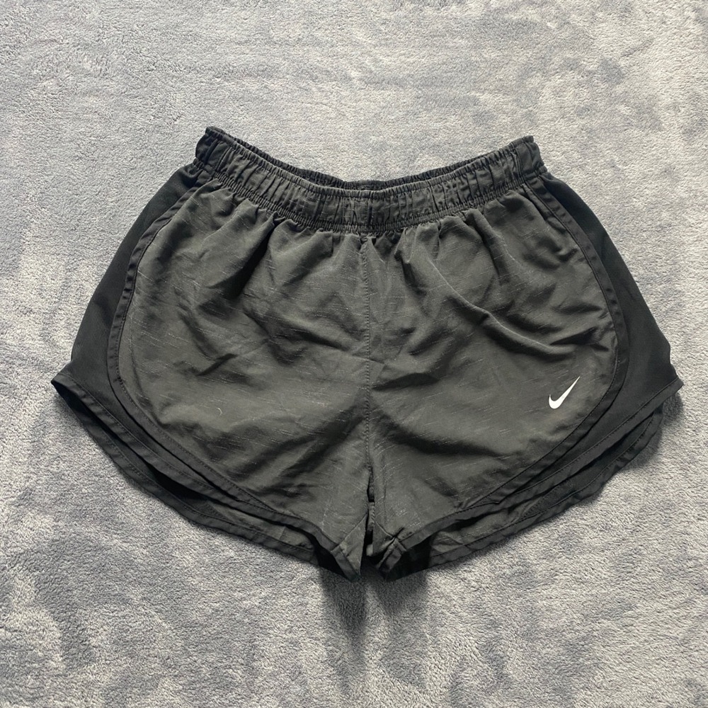Nike Dri-Fit Running Shorts Womens Medium Black Heathered Athletic Gym Training